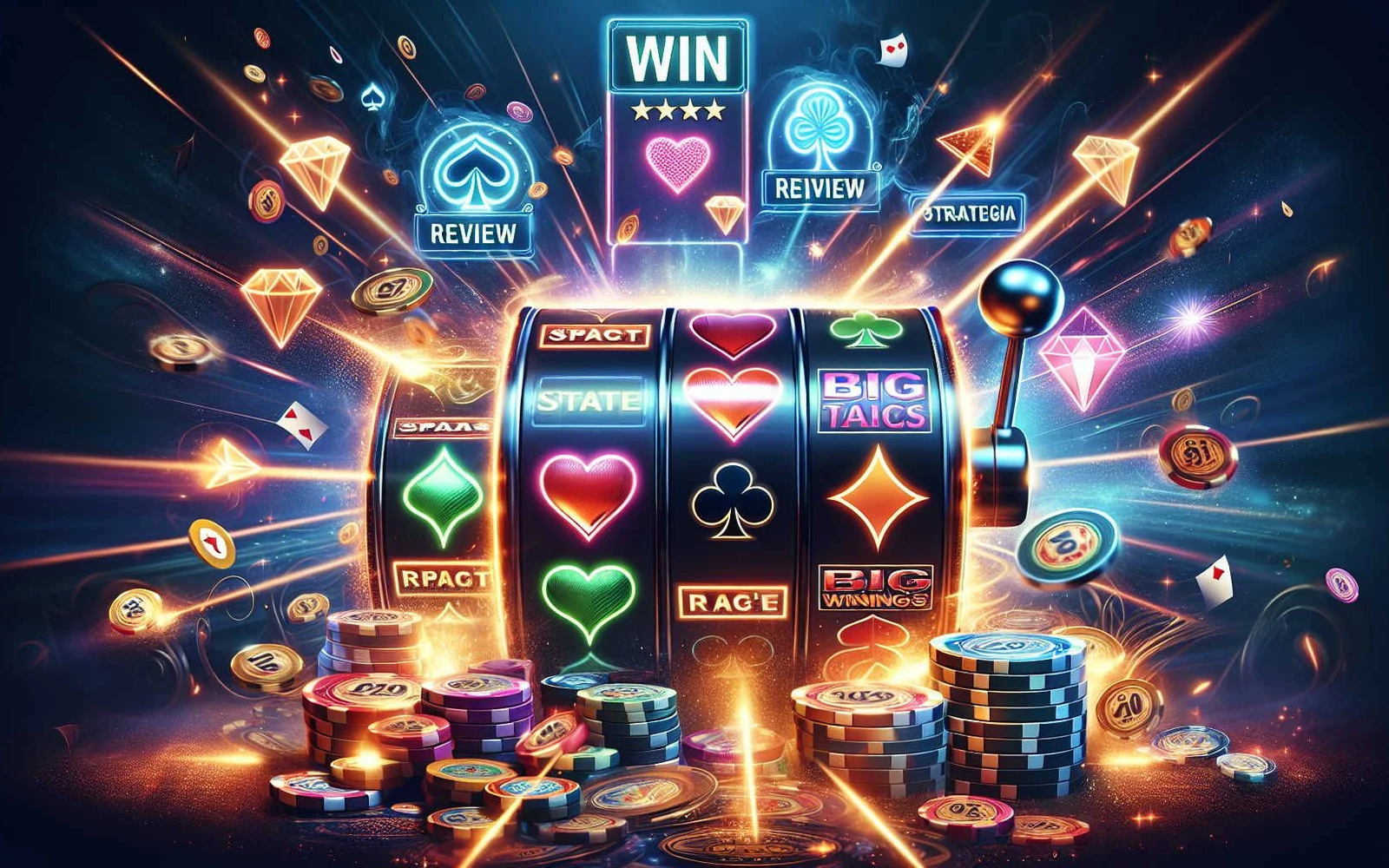 Layar slot dengan simbol khusus pada deretan reel